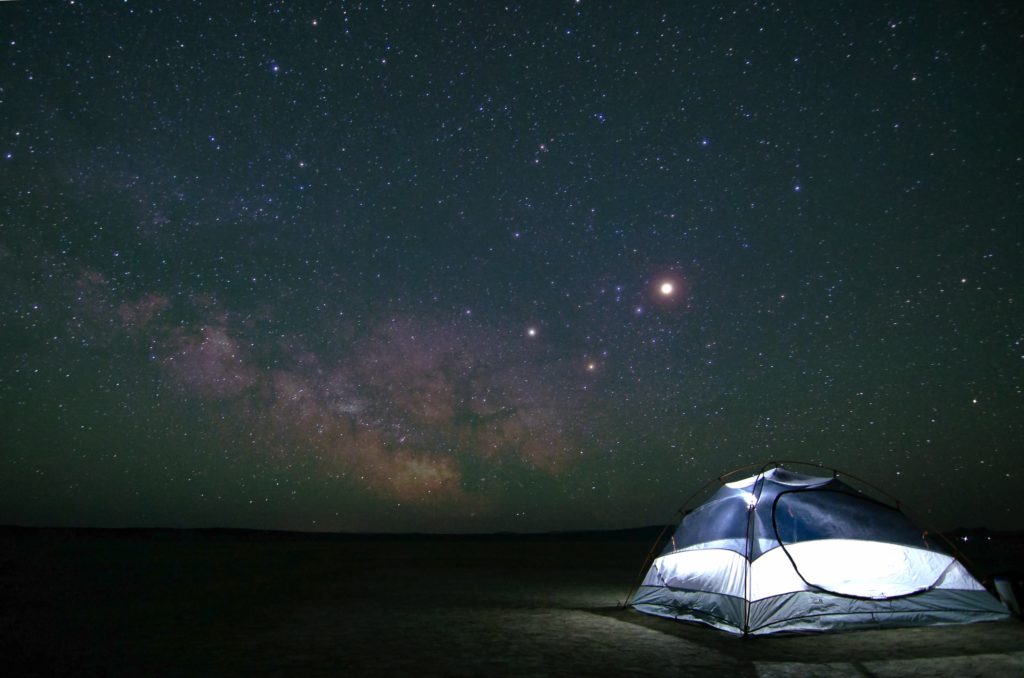 Camping during night time