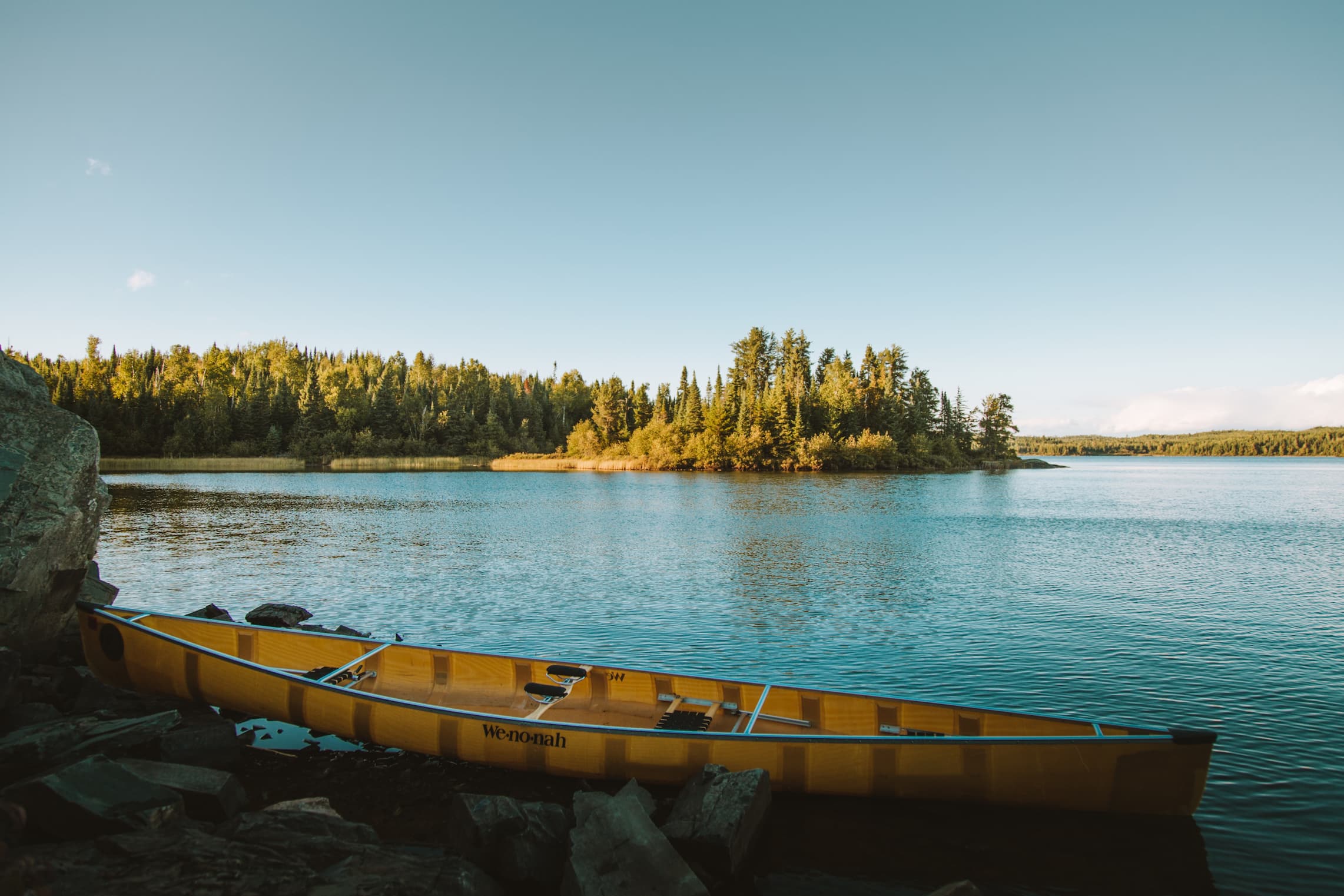 Yellow Canoe for Canoeing Trip