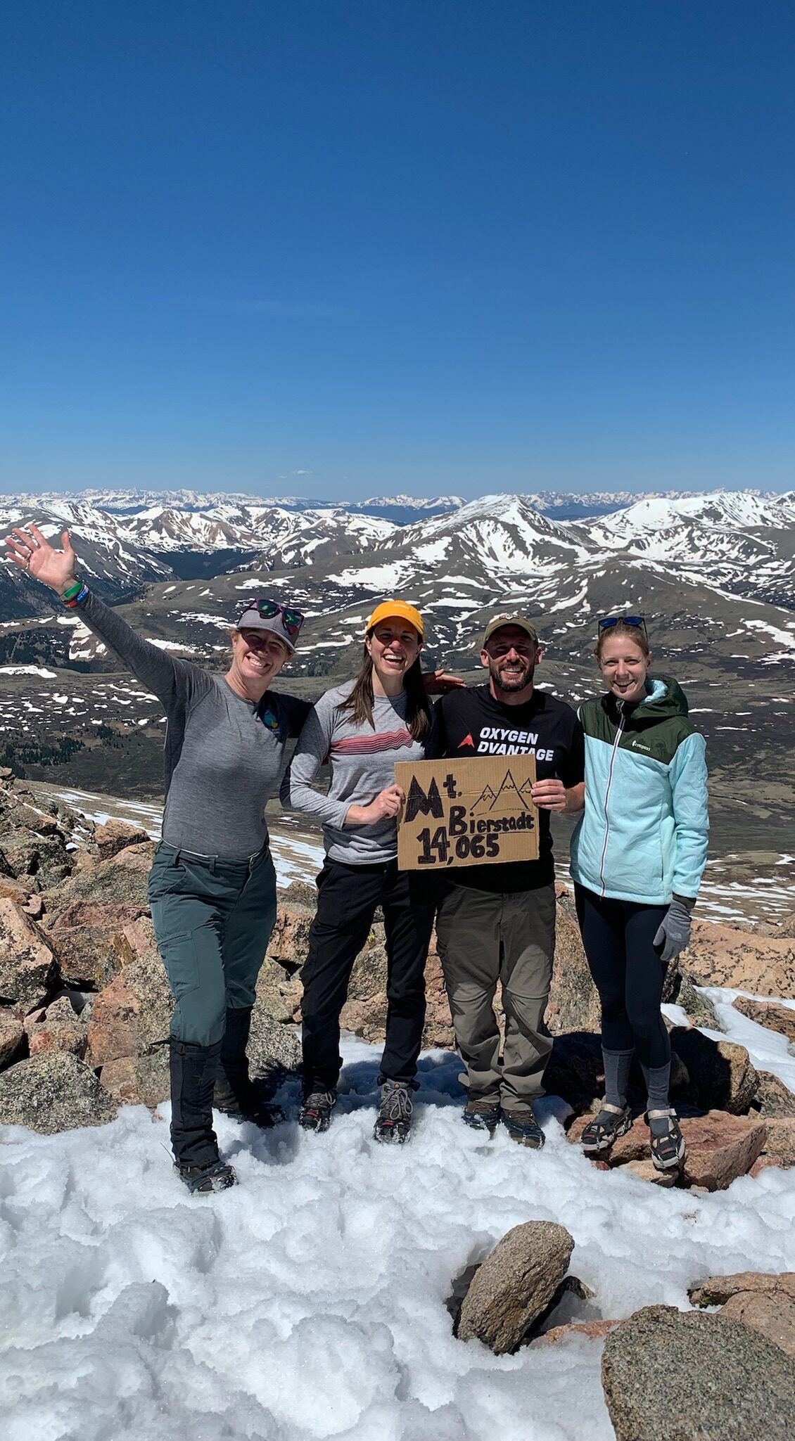 Recal Team post-high altitude training summiting their first 14,000 foot mountain.